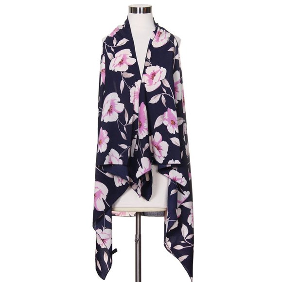 Code22 Big Flower Pattern Beach Cover Up - Picture 1 of 4